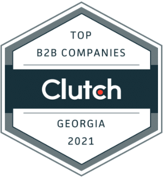 top b2b companies in georgia 2021 award from clutch badge