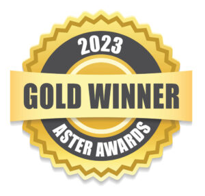 aster awards 2023 gold winner badge